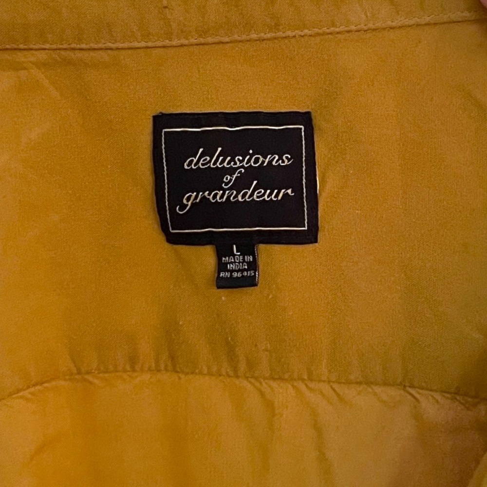 Dark Yellow Blousy Button Down - image 5